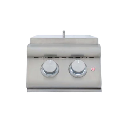 Blaze LTE+ Built-In Natural Gas/Propane Double Side Burner w/ Lid - BLZ-SB2-LTEPLUS