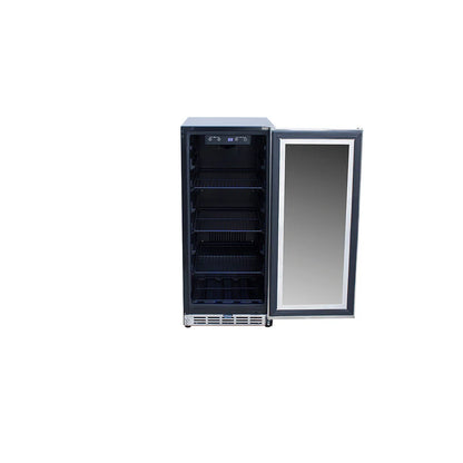 AMD 15" Outdoor Rated Fridge with Glass Door - AMD-RFR-15G