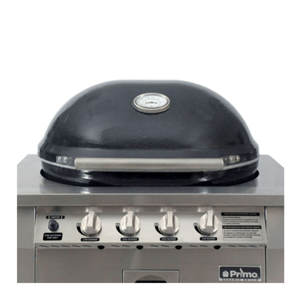 Primo PGGXLC Oval XL Mobile Gas Grill w/ (4) Burners - Ceramic Shell, Liquid Propane - PGGXLC