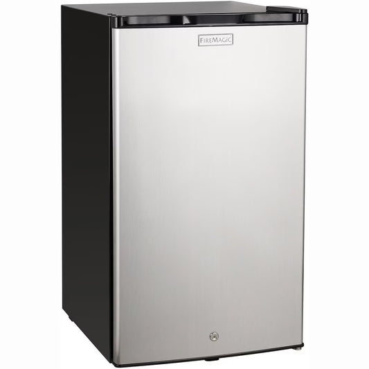 Fire Magic 20-Inch 4.0 Cu. Ft. Compact Refrigerator - Stainless Steel Door / Black Cabinet