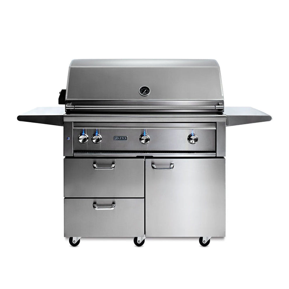 Lynx 42-Inch Professional Gas Grill On Cart with All Trident Infrared Burners - L42ATRF