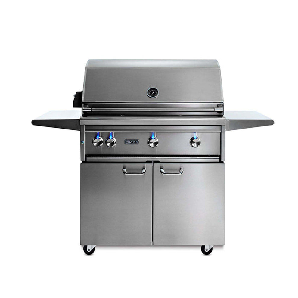 Lynx 36-Inch Professional Gas Grill On Cart with All Trident Infrared Burners - L36ATR