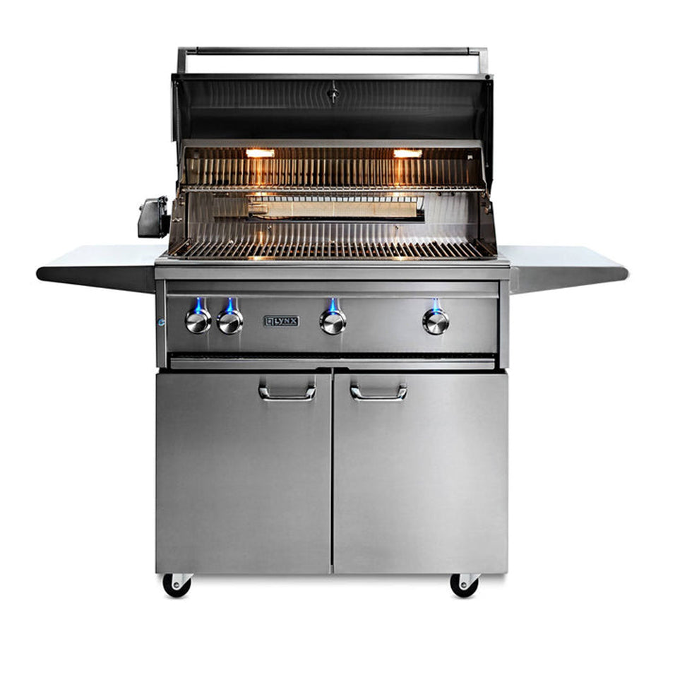 Lynx 36-Inch Professional Gas Grill On Cart with All Trident Infrared Burners - L36ATR