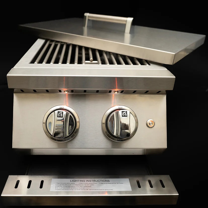 KoKoMo Grills Professional Double Side Burner with removable cover SKU: KO-BAK2BG-PRO