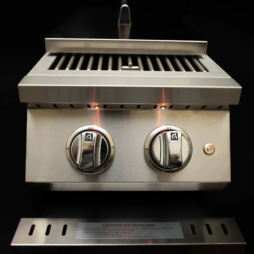 KoKoMo Grills Professional Double Side Burner with removable cover SKU: KO-BAK2BG-PRO