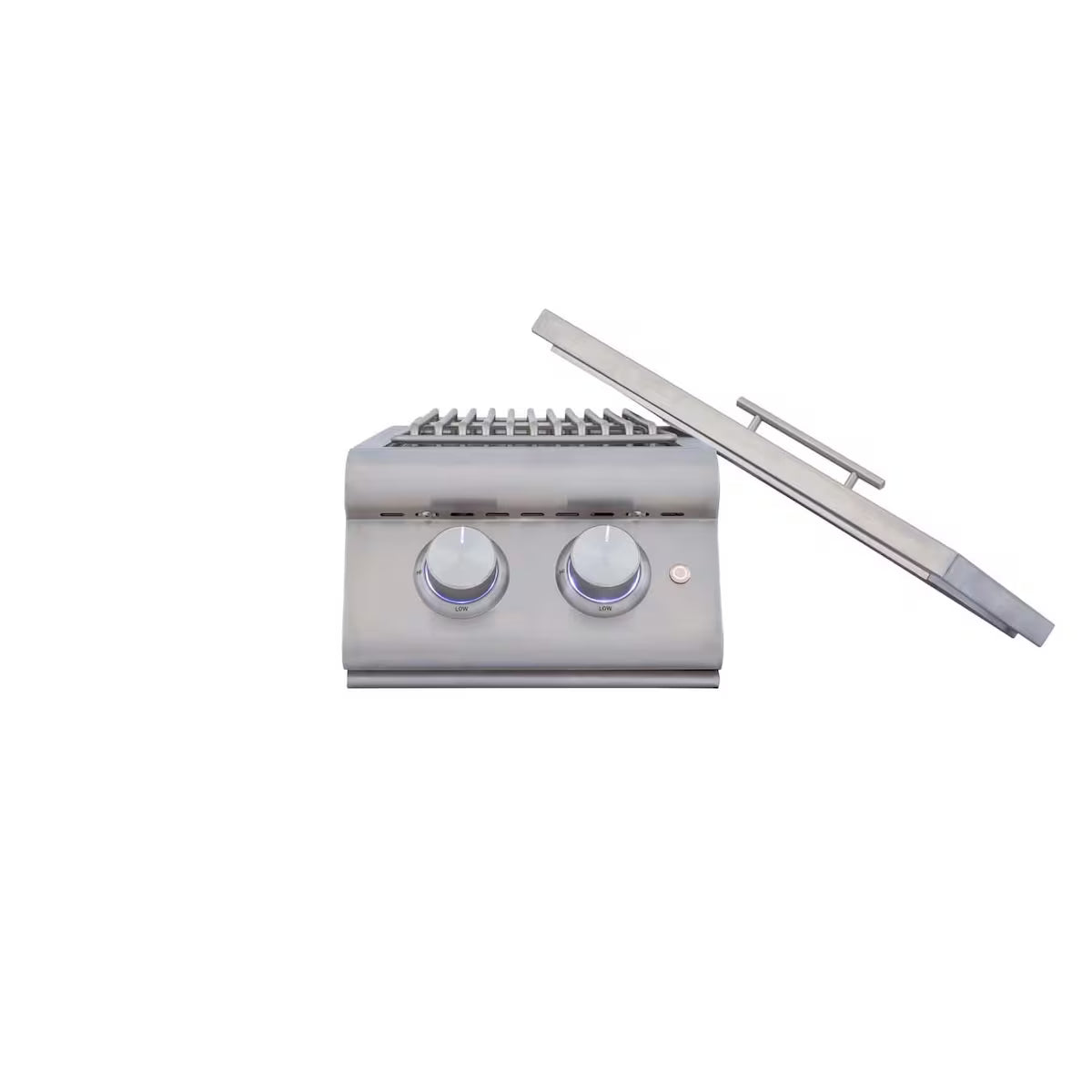 Blaze LTE+ Built-In Natural Gas/Propane Double Side Burner w/ Lid - BLZ-SB2-LTEPLUS