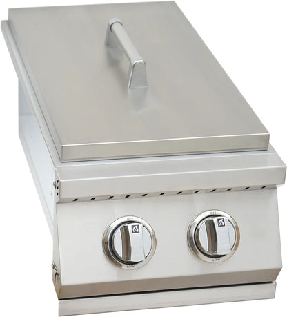 Kokomo Built In Double Side Burner Stainless Steel with removable cover SKU: KO-BAK2BG