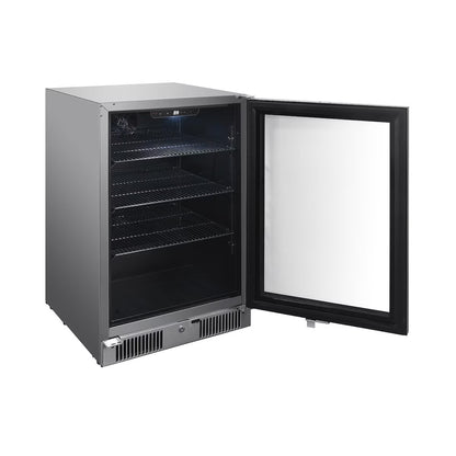 Blaze - 20-Inch 4.5 Cu. Ft. Outdoor Rated Beverage Cooler w/ Lock - BLZ-GDBEV20-4.5