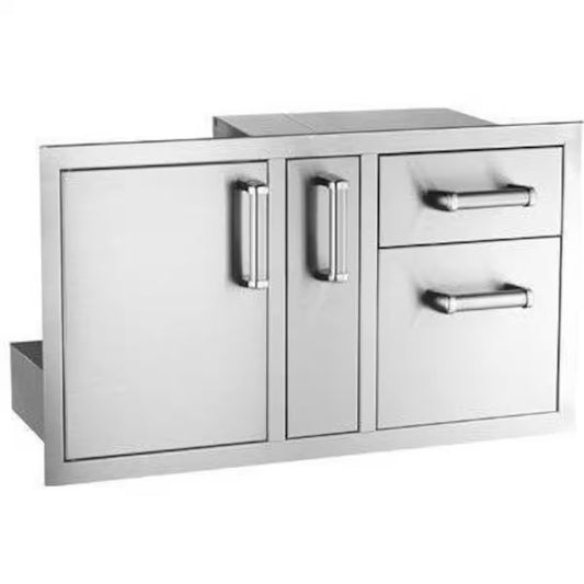 Fire Magic Select 36-Inch Access Door With Platter Storage And Double Drawer