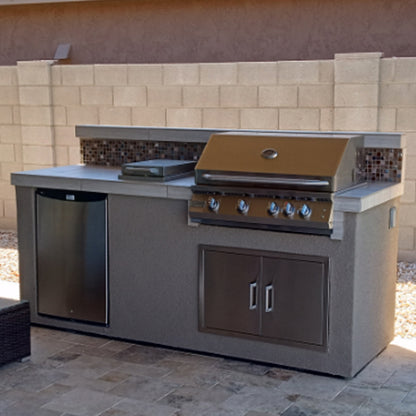 Kokomo Island - Bali 7'6" with Backsplash and Built In BBQ Grill