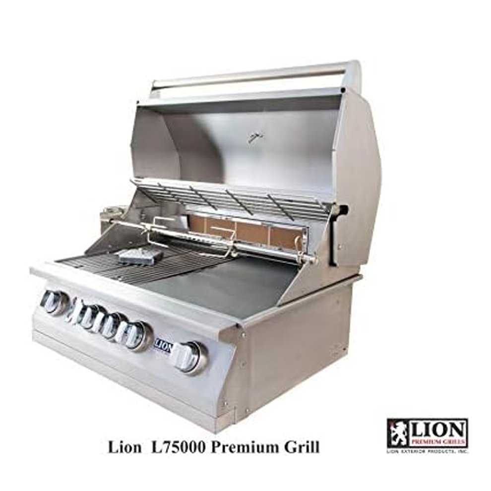 Lion Premium Grills Package 32-Inch Grill L75000 with Refrigerator and Vertical Door with Towel Rack and Drop-In Sink and 5 in 1 BBQ Tool Set - Package Deal