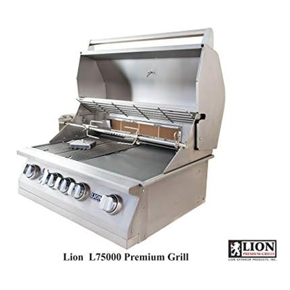 Lion Premium Grills Package 32-Inch Grill L75000 with Single Side Burner, Eco Friendly Refrigerator, Door and Drawer Combo with 5 in 1 BBQ Tool Set - Package Deal