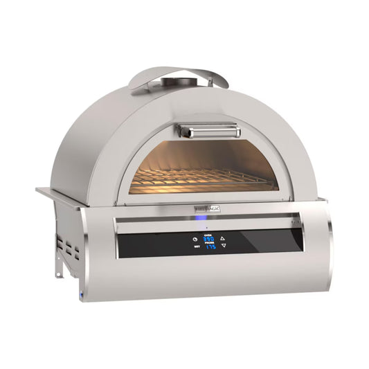 Fire Magic Propane/Natural Gas Black Glass Pizza Oven with Integrated Smart Technology