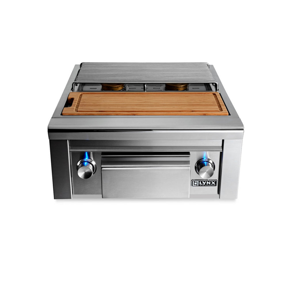 Lynx Double Side Burners with Maple Cutting Board & Drawer - LSB2PC-1