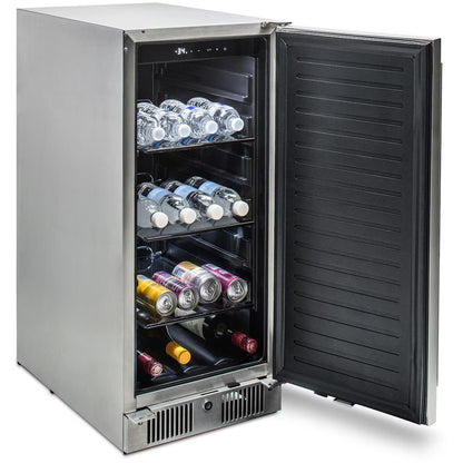 Blaze - 15-Inch 3.2 Cu. Ft. Outdoor Rated Compact Refrigerator - BLZ-SSRF-15