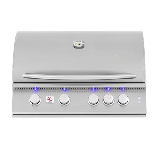 Summerset Sizzler Pro 32-in 4 Burner Built-In Natural Gas Grill w/ Rear Infrared Burner - SZRPRO32