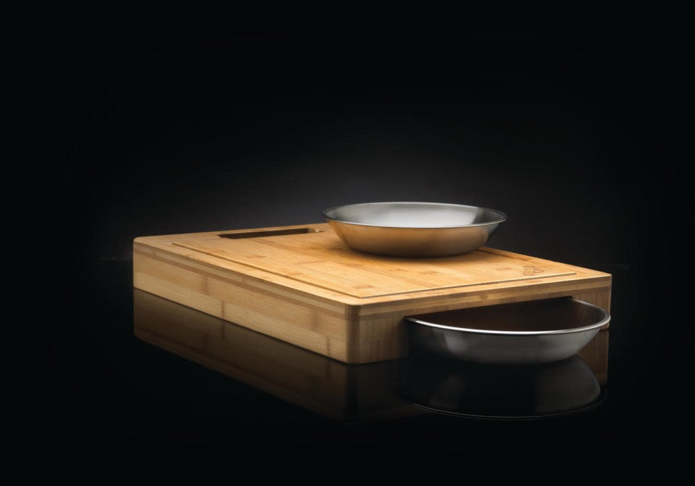 Napoleon - Cutting Board with Stainless Steel Bowls