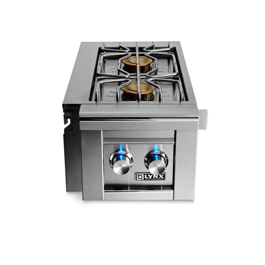 Lynx Professional Cart Mounted Double Side Burner - LCB2-3