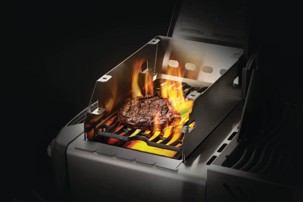 Napoleon - Side Burner Windshield - Large with Skewer Rack