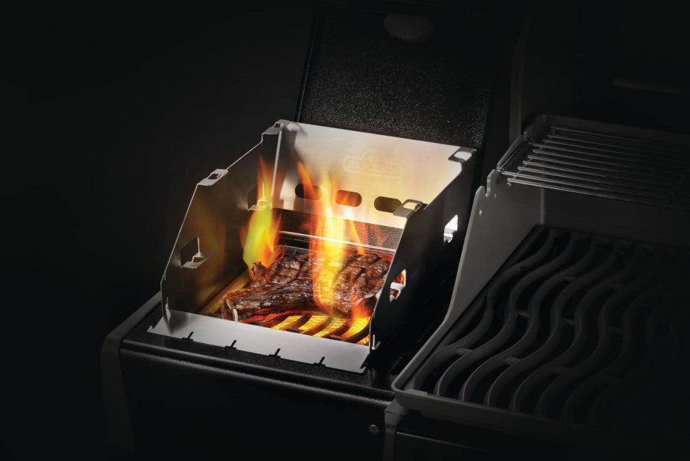 Napoleon - Side Burner Windshield - Small with Skewer Rack