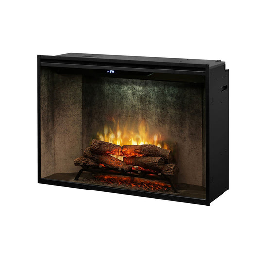 Dimplex Revillusion 42 inch Built-In Electric Firebox w/ Glass and Plug Kit | Weathered Concrete