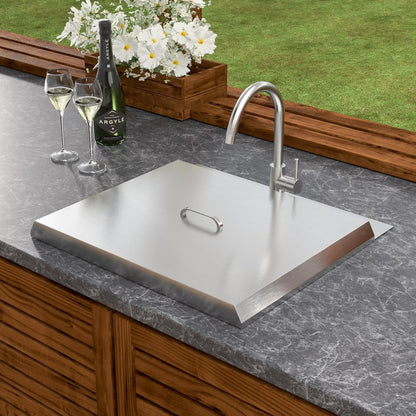 21" Outdoor Kitchen Sink Drop In Bar Sink Workstation With Faucet And Dust Lid Single Bowl Utility Small Sinks 304 Stainless Steel