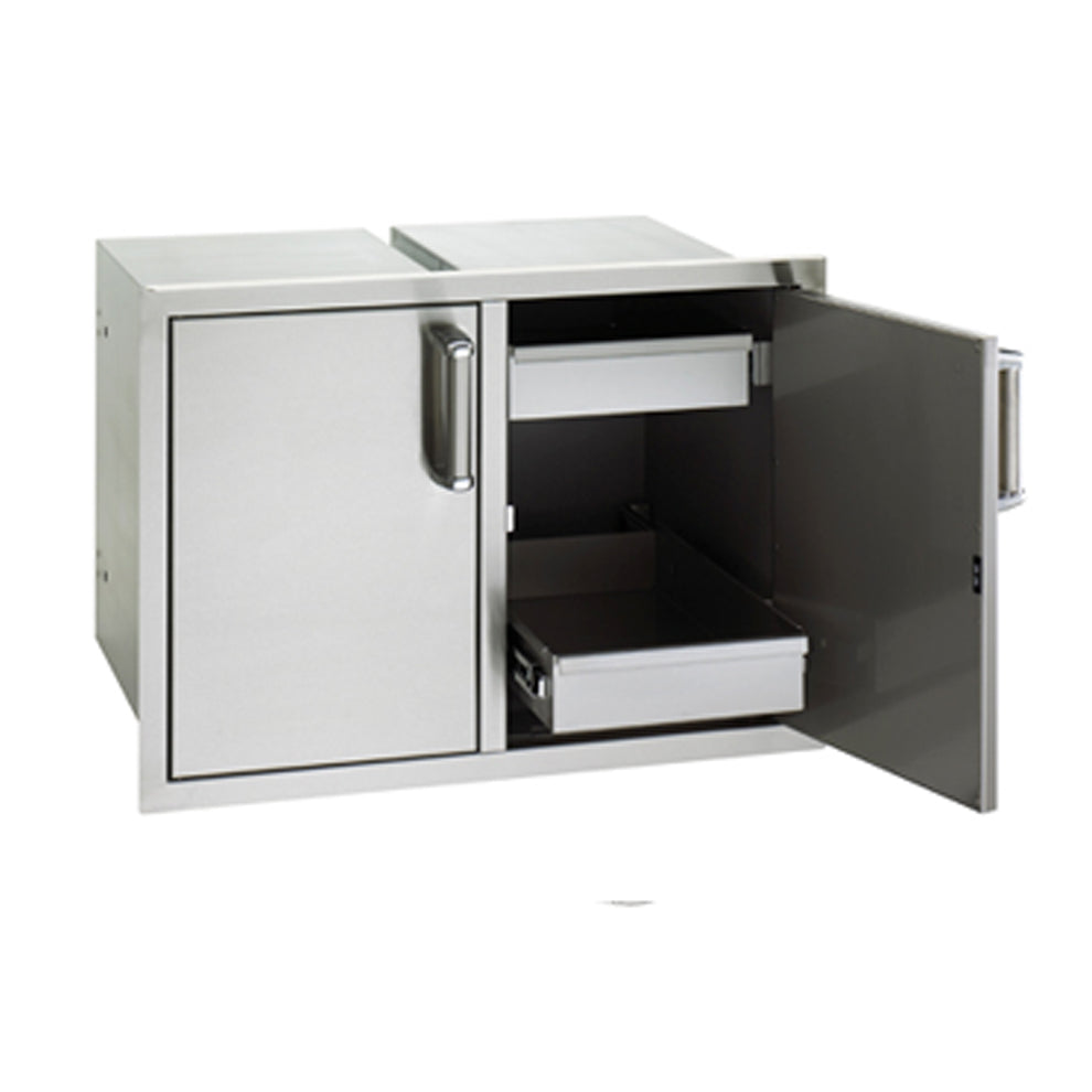 Fire Magic Premium Flush Mounted Double Doors w/ Dual Drawers