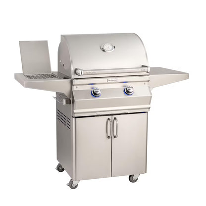 Fire Magic Aurora A430S 24-Inch Freestanding Propane Gas Grill With Side Burner And Analog Thermometer