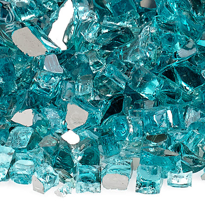 American Fire Glass - 1/2" Azuria, 10 lb. Jar Fire Glass