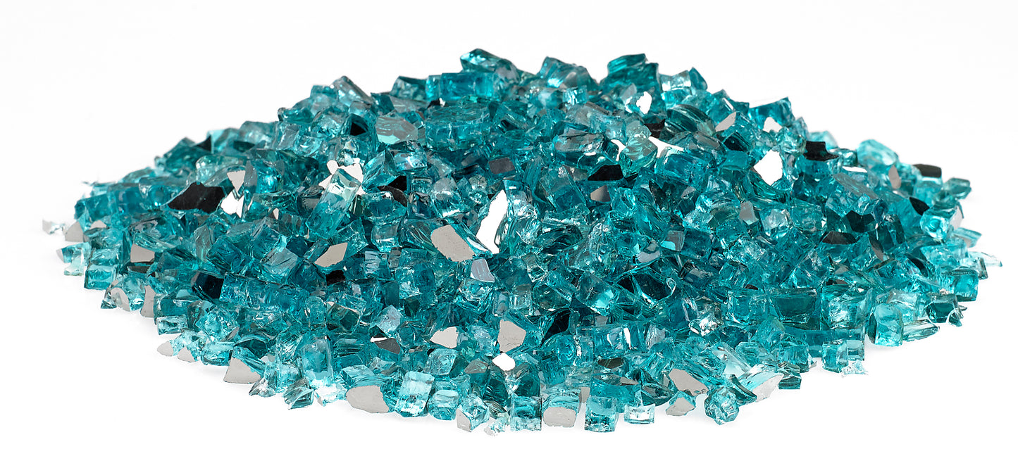 American Fire Glass - 1/2" Azuria, 10 lb. Jar Fire Glass