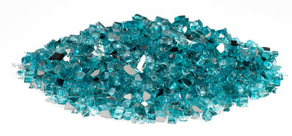 America Fire Glass - 1/4" Azuria Reflective, 10 lb. Jar Fire Glass
