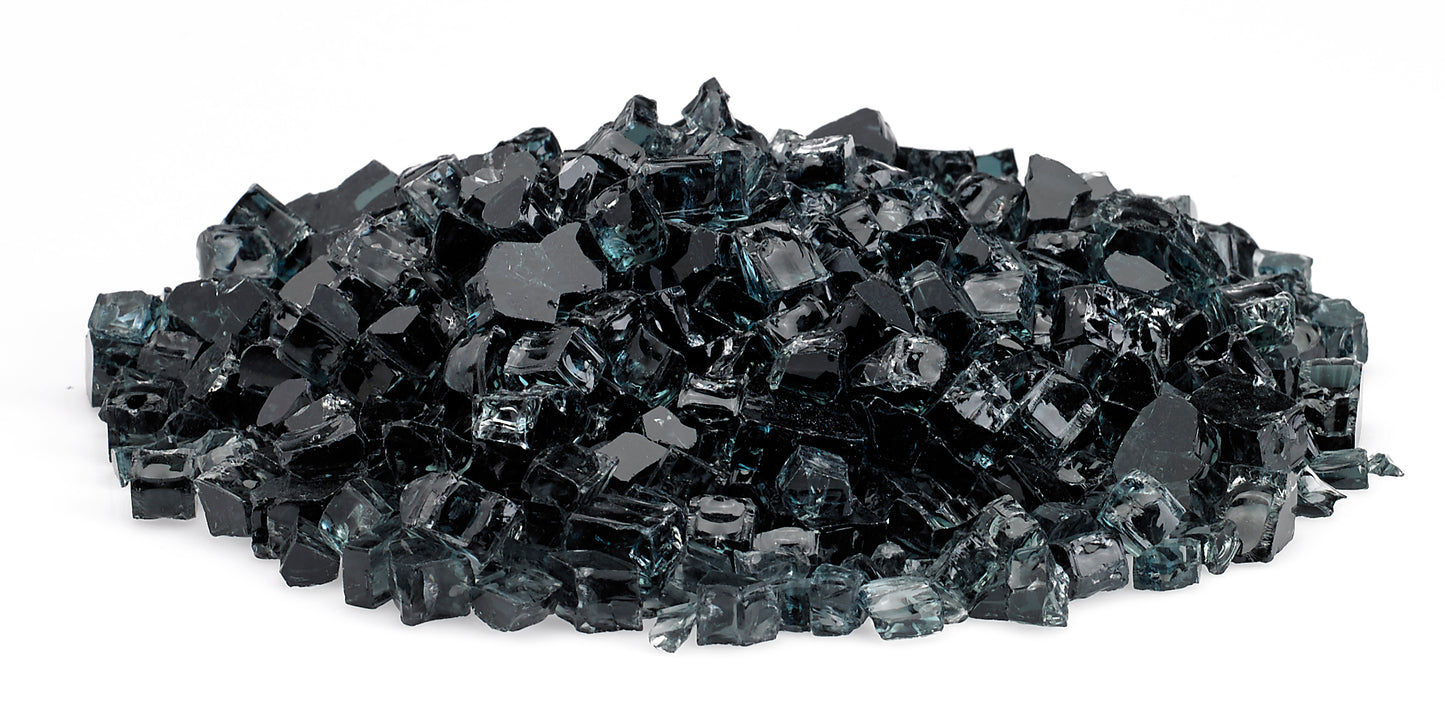 American Fire Glass - 1/2" Black, 10 lb. Jar Fire Glass