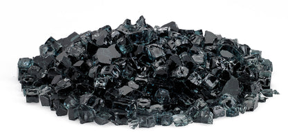 American Fire Glass - 1/2" Black, 10 lb. Jar Fire Glass