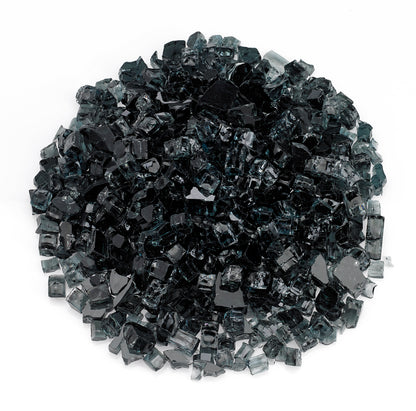 American Fire Glass - 1/2" Black, 10 lb. Jar Fire Glass