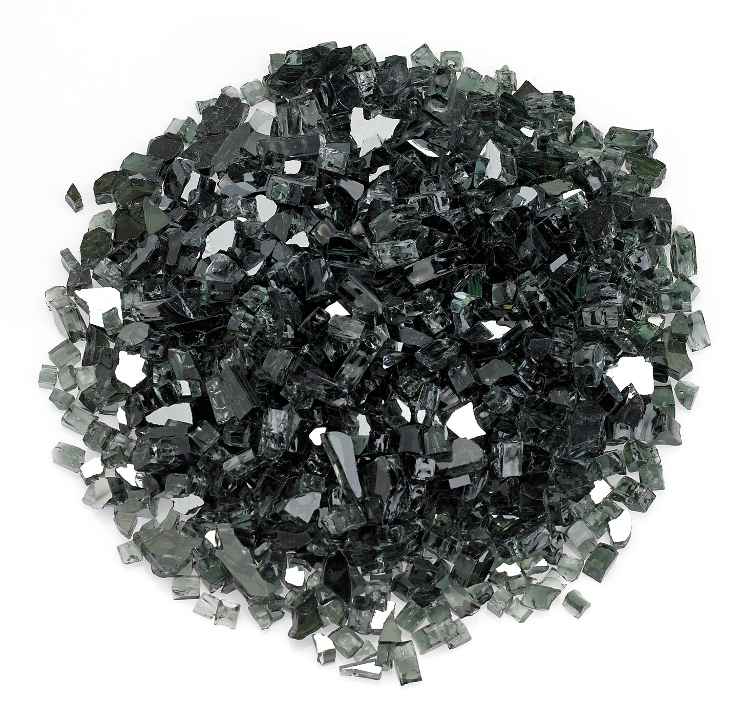 American Fire Glass - 1/4" Black Reflective, 10 lb. Jar Fire Glass