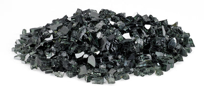 American Fire Glass - 1/4" Black Reflective, 10 lb. Jar Fire Glass