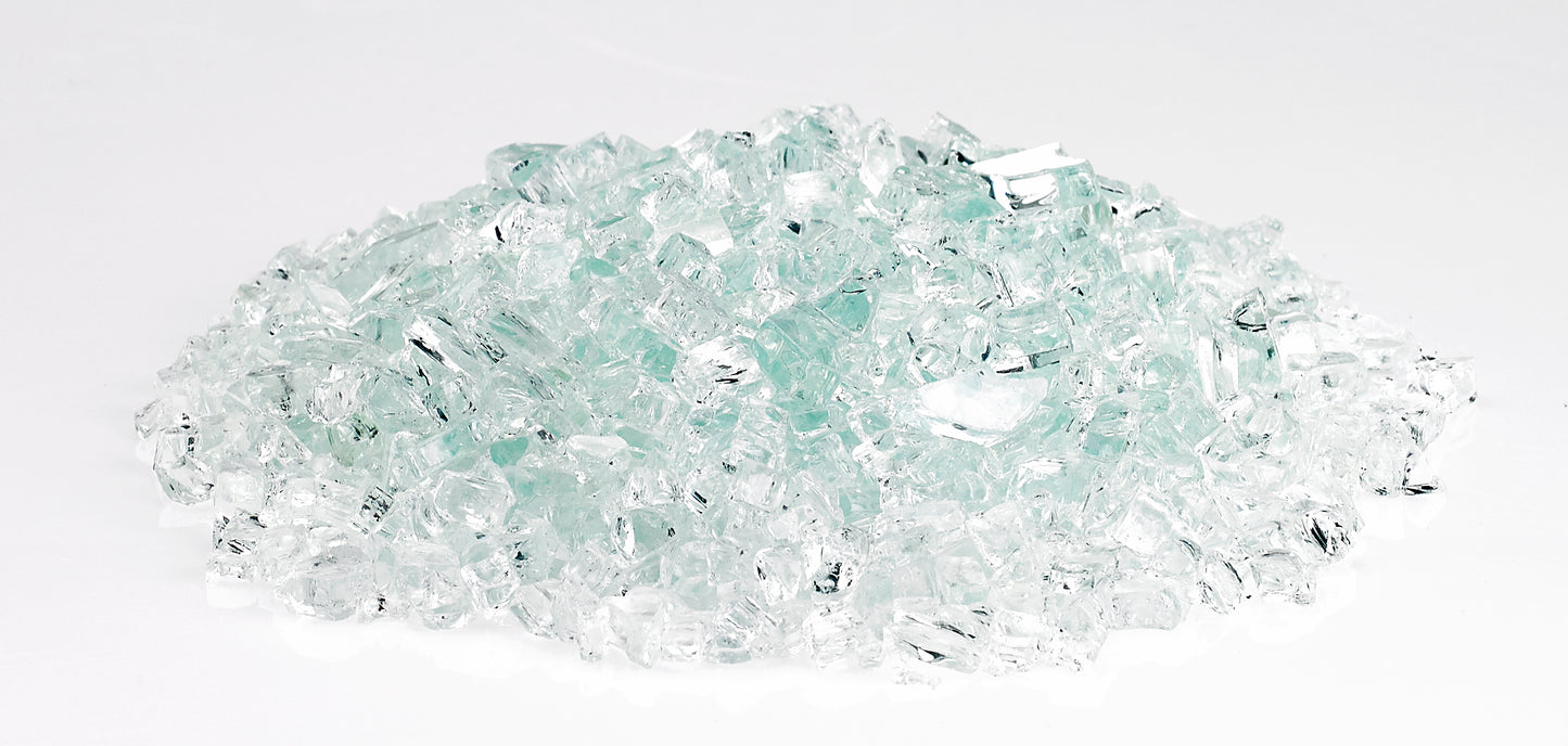 American Fire Glass - NLA---1/4" Clear, 10 lb. Jar Fire Glass