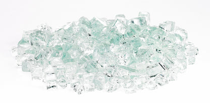 American Fire Glass - 1/2" Clear, 10 lb. Jar Fire Glass