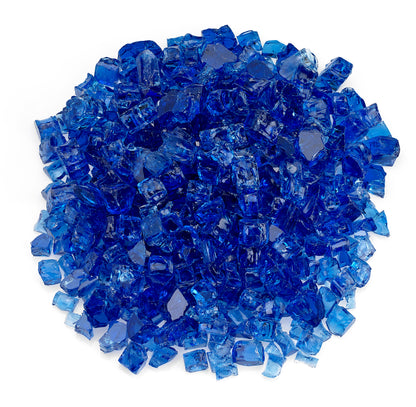 American Fire Glass - 1/2" Cobalt, 10 lb. Jar Fire Glass