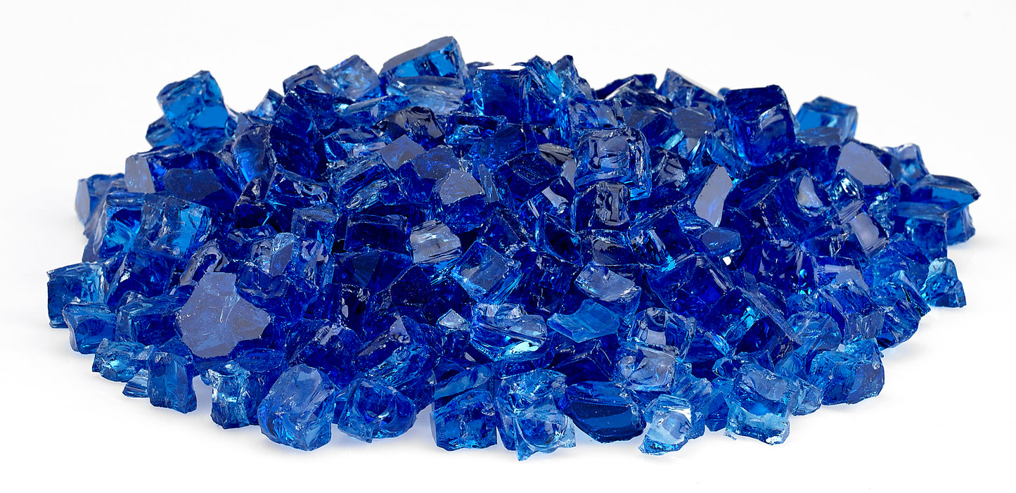 American Fire Glass - 1/2" Cobalt, 10 lb. Jar Fire Glass