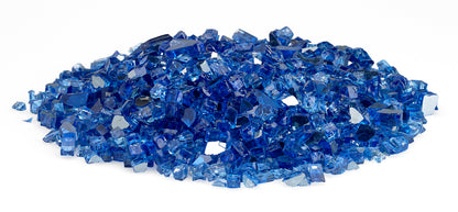 American Fire Glass - 1/4" Cobalt Reflective, 10 lb. Jar Fire Glass