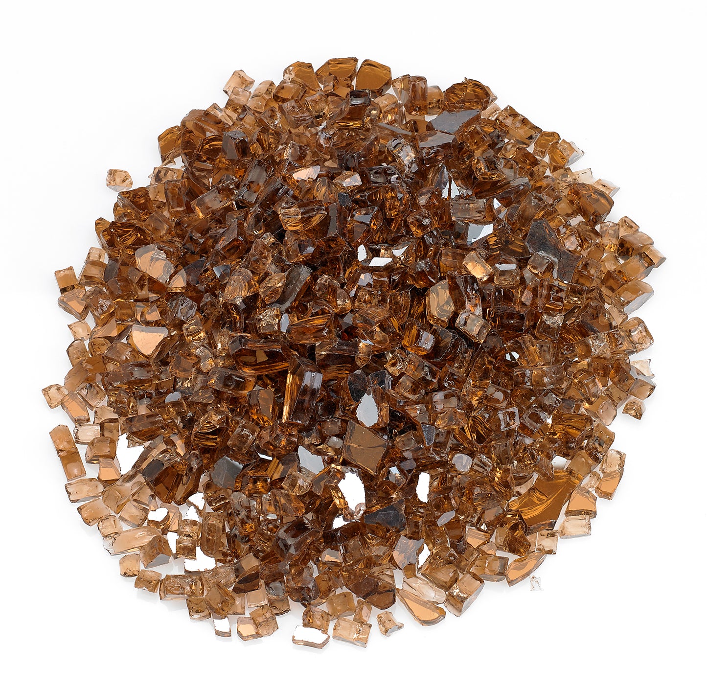 American Fire Glass - 1/4" Copper Reflective, 10 lb. Jar Fire Glass