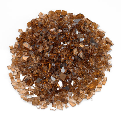 American Fire Glass - 1/4" Copper Reflective, 10 lb. Jar Fire Glass