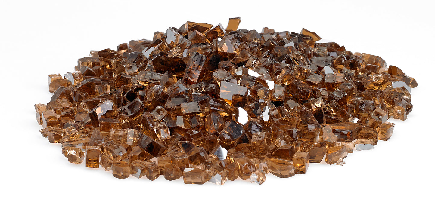 American Fire Glass - 1/4" Copper Reflective, 10 lb. Jar Fire Glass