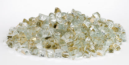 America Fire Glass - 1/2" Gold Reflective, 10 lb. Jar Fire Glass