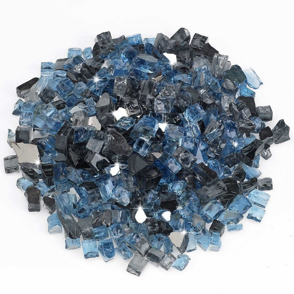 American Fire Glass - 1/2" Maui Breeze Reflective, 10 lb. Jar Fire Glass