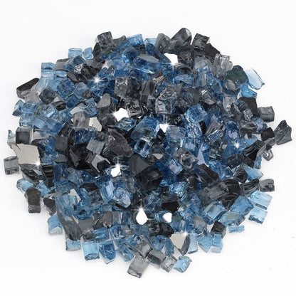 American Fire Glass - 1/2" Maui Breeze Reflective, 10 lb. Jar Fire Glass