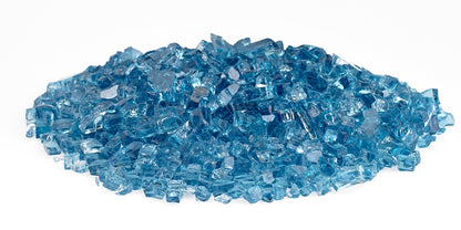 American Fire Glass - NLA-1/4" Pacific Blue, 10 lb. Jar Fire Glass
