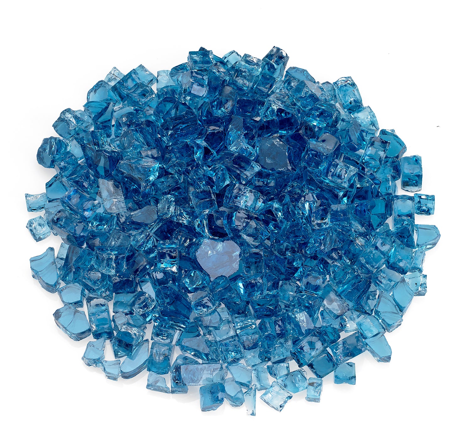 American Fire Glass - 1/2" Pacific Blue, 10 lb. Jar Fire Glass