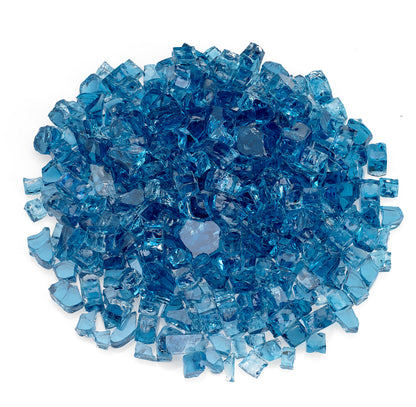 American Fire Glass - 1/2" Pacific Blue, 10 lb. Jar Fire Glass